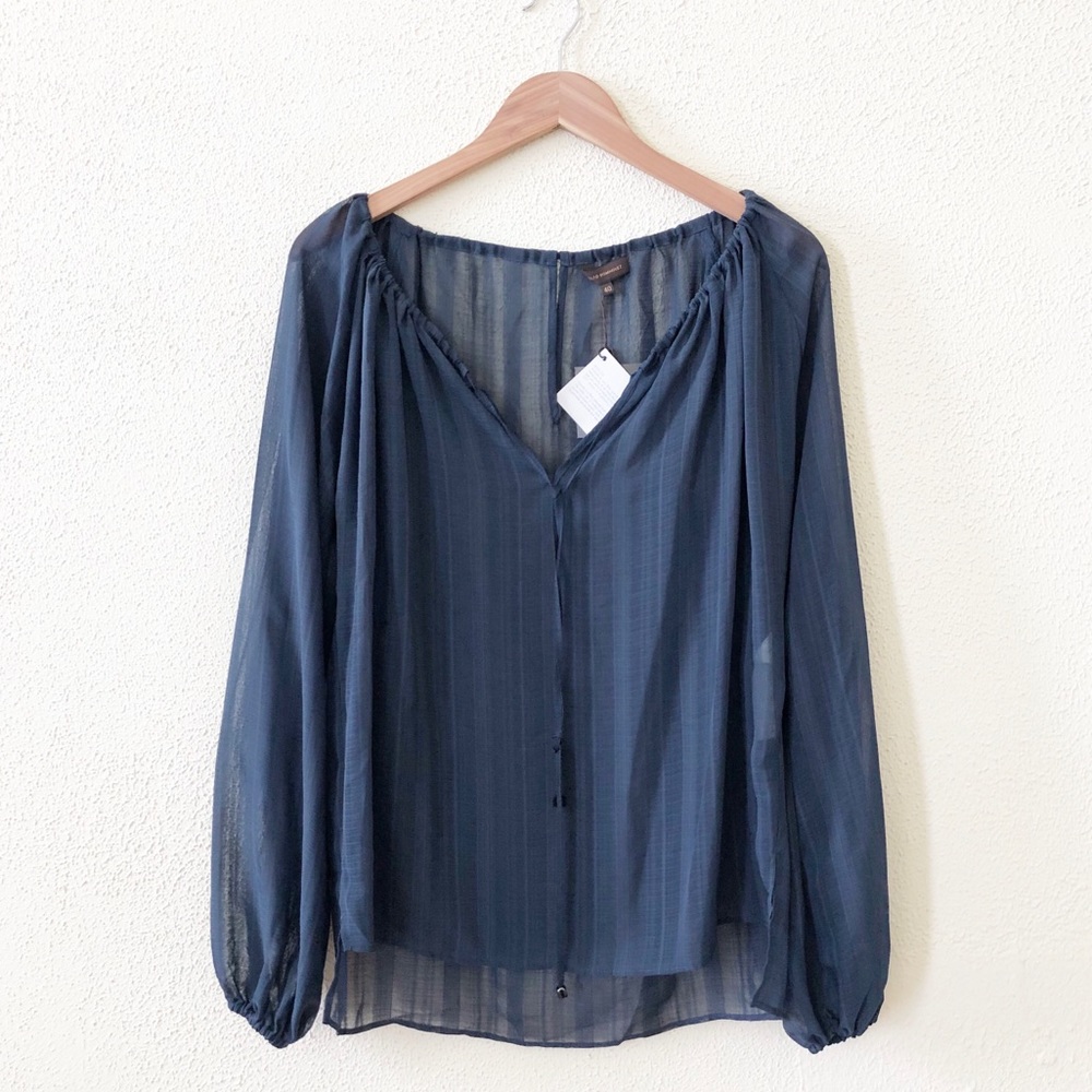 NWT Adolfo Dominguez Sheer Boho Top Large